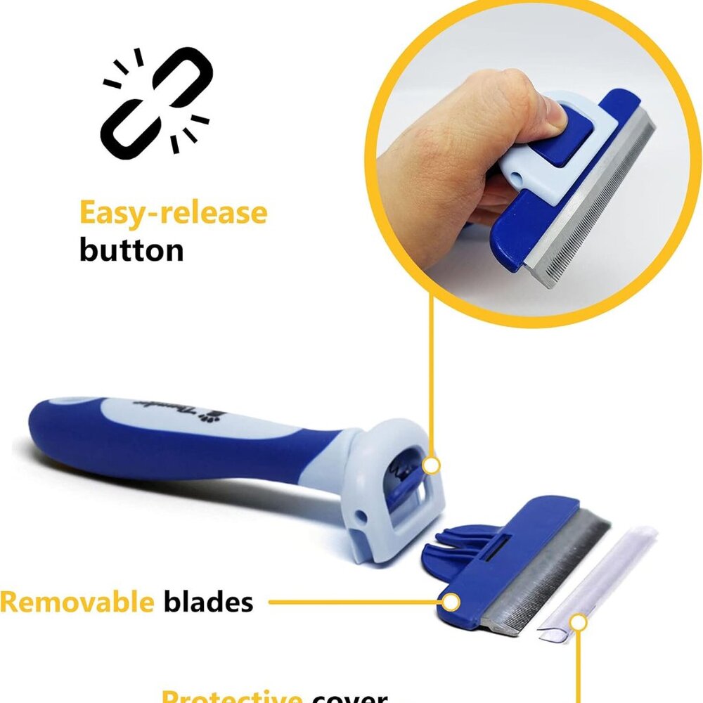 Best Professional De-Shedding Tool and Pet Grooming Brush, D-Shedz for Breeds of - Picture 3 of 9